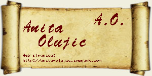 Anita Olujić vizit kartica